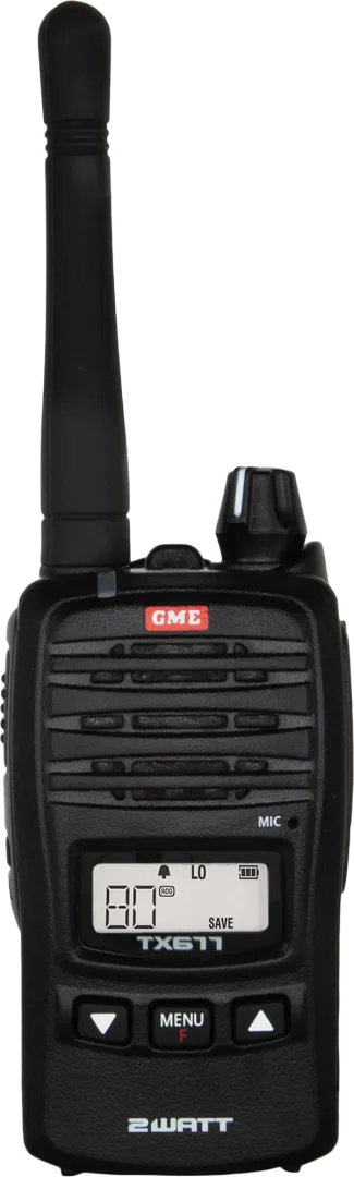 TX677 2 Watt UHF CB Handheld Radio | GME