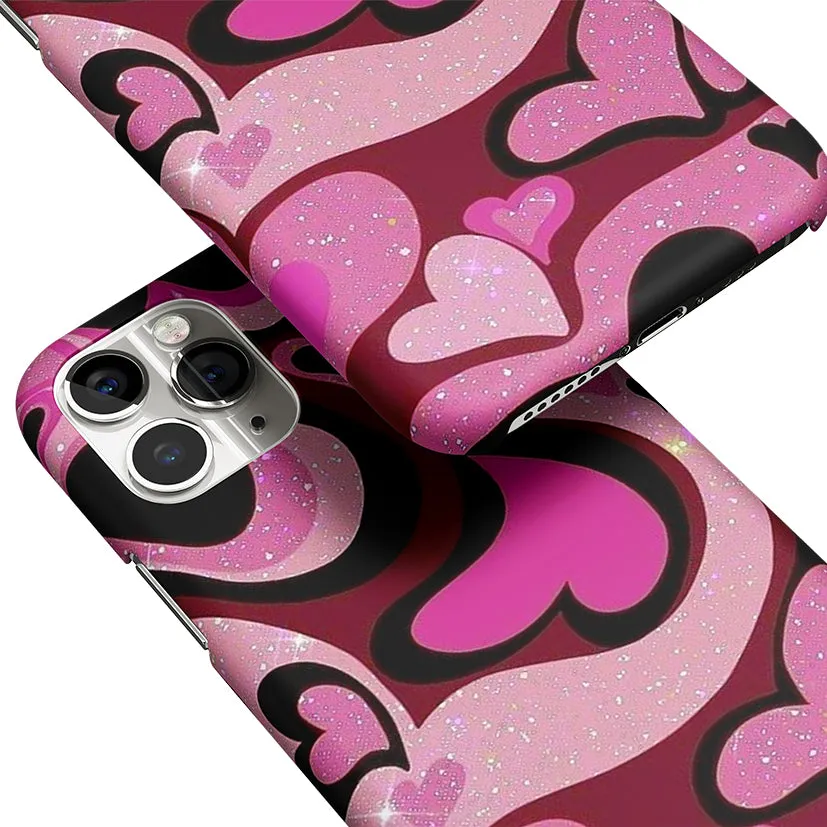 Y2K Magenta Meltdown Hearts Phone Cover | Matte Case