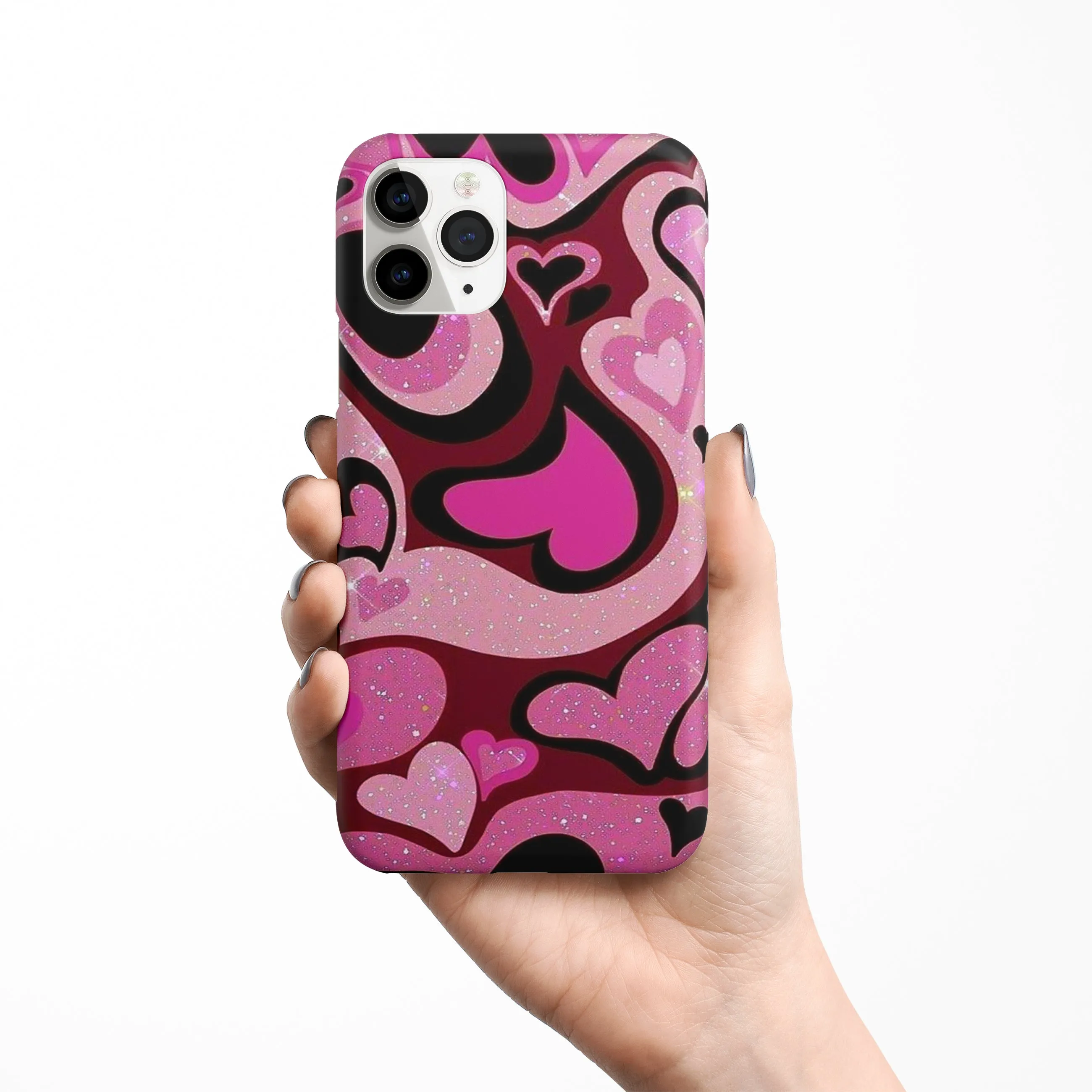 Y2K Magenta Meltdown Hearts Phone Cover | Matte Case
