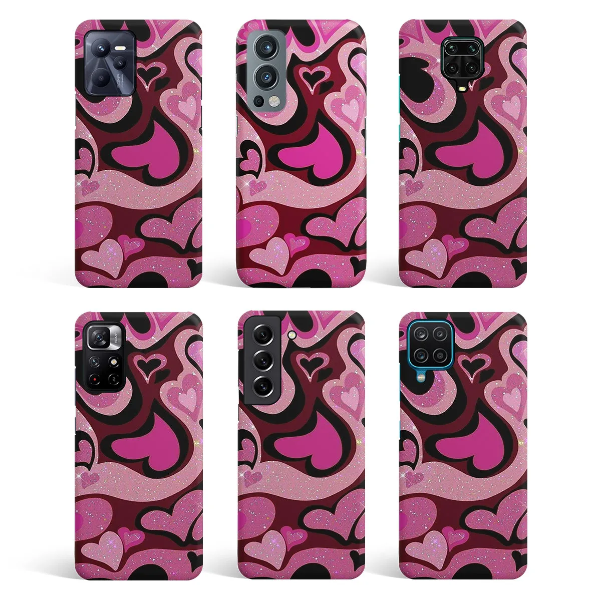 Y2K Magenta Meltdown Hearts Phone Cover | Matte Case