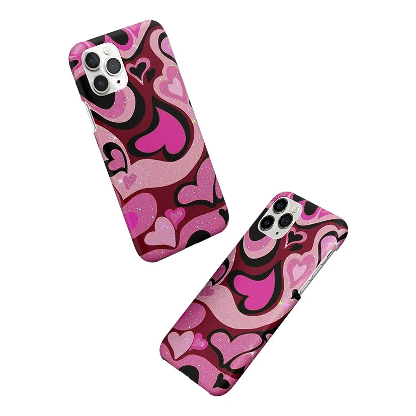 Y2K Magenta Meltdown Hearts Phone Cover | Matte Case