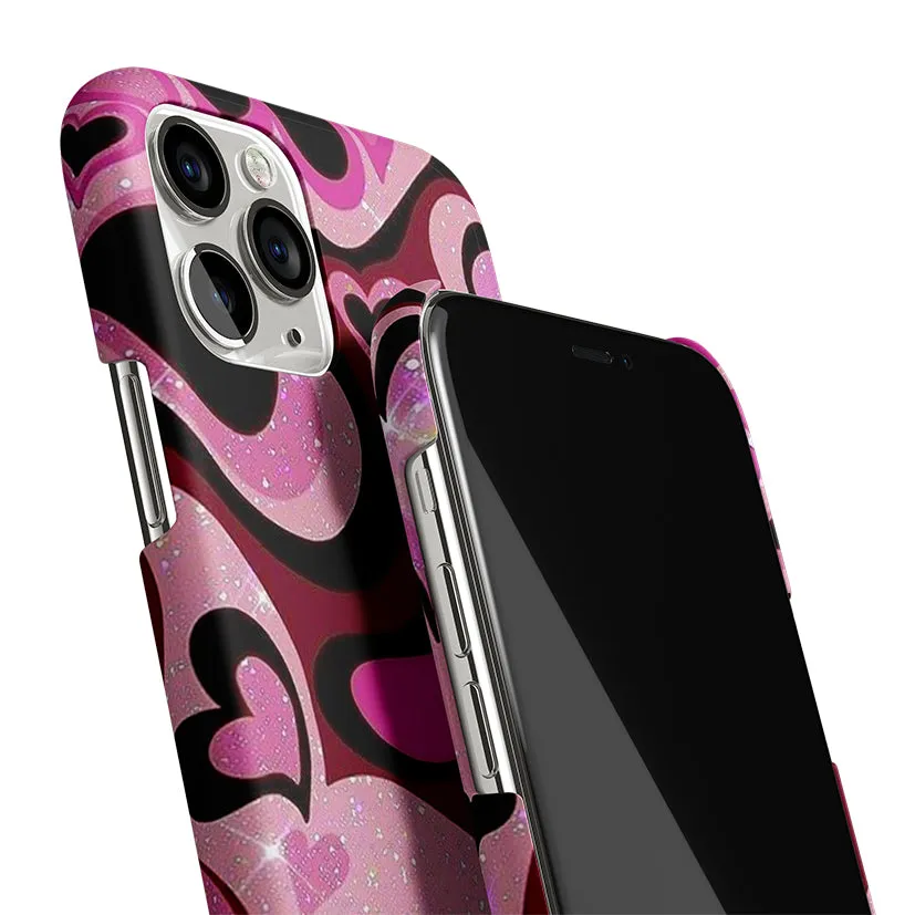 Y2K Magenta Meltdown Hearts Phone Cover | Matte Case