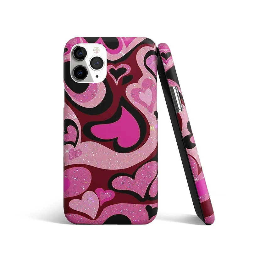 Y2K Magenta Meltdown Hearts Phone Cover | Matte Case