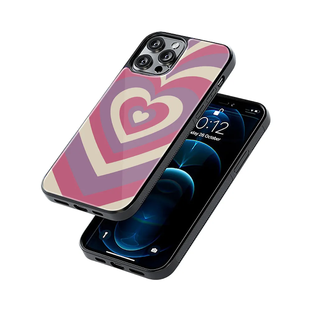 Y2K Peach Hearts Phone Cover | Glass Case