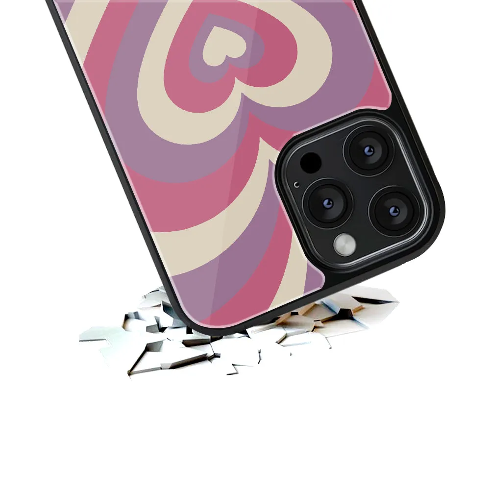 Y2K Peach Hearts Phone Cover | Glass Case