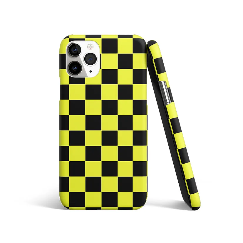 Yellow Checkers Phone Cover | Matte Case
