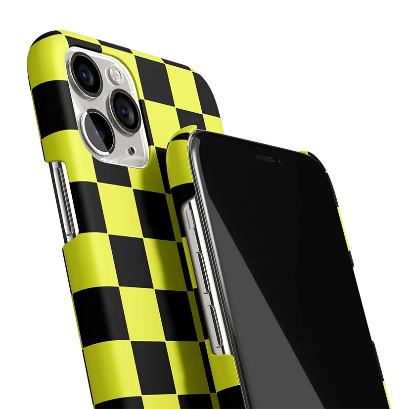 Yellow Checkers Phone Cover | Matte Case