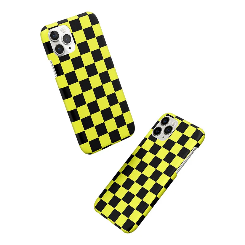 Yellow Checkers Phone Cover | Matte Case