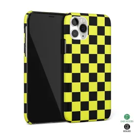 Yellow Checkers Phone Cover | Matte Case