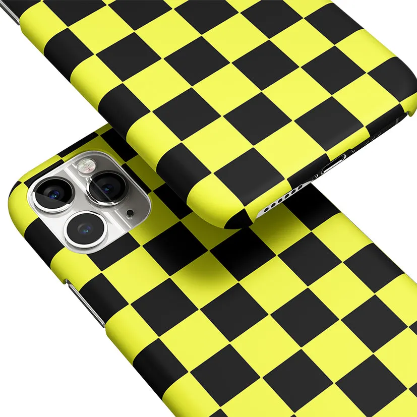 Yellow Checkers Phone Cover | Matte Case