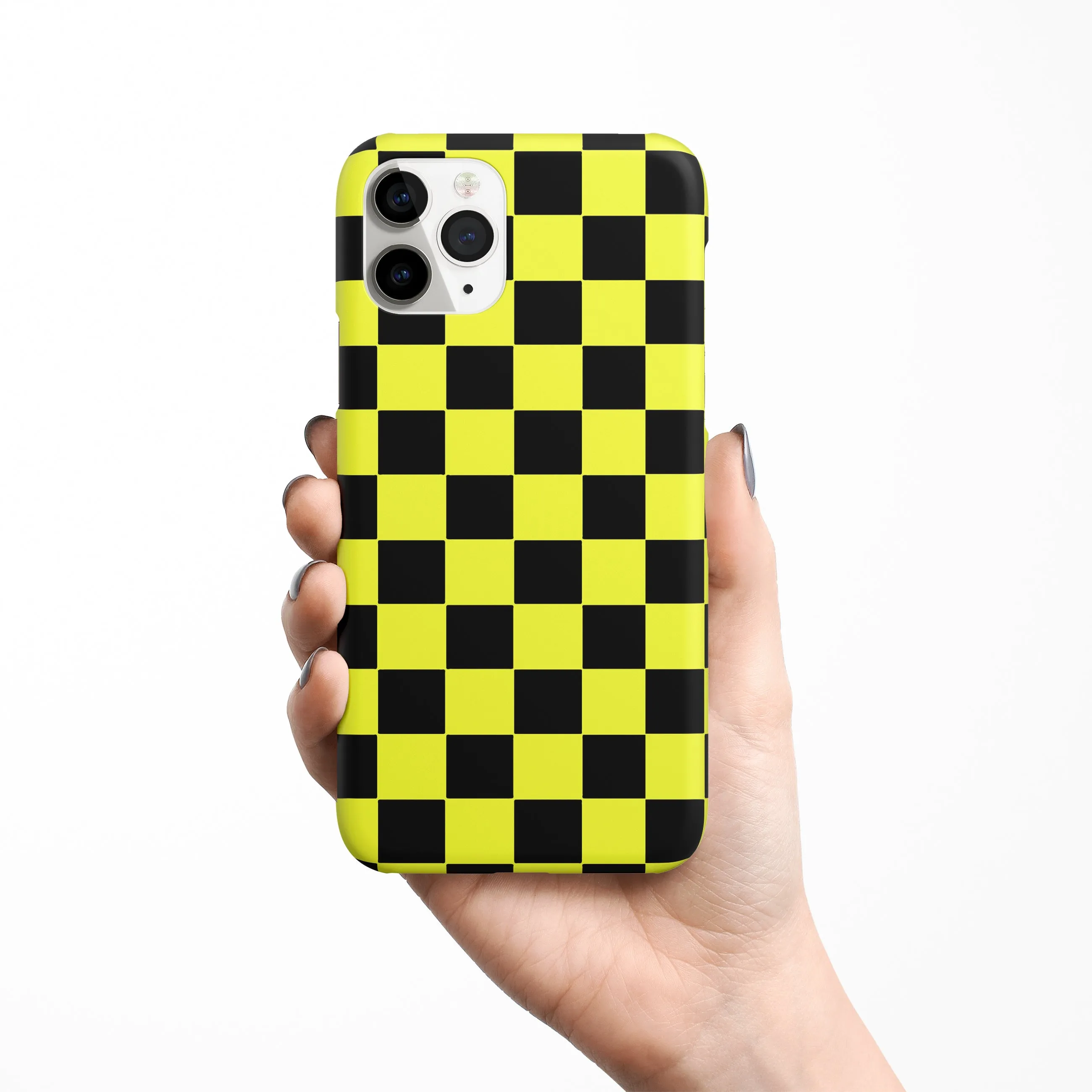 Yellow Checkers Phone Cover | Matte Case