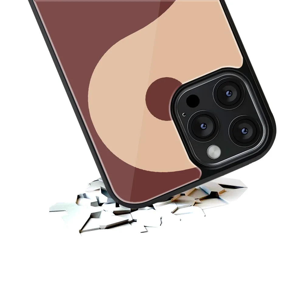 Yin Yang Brown Phone Cover | Glass Case