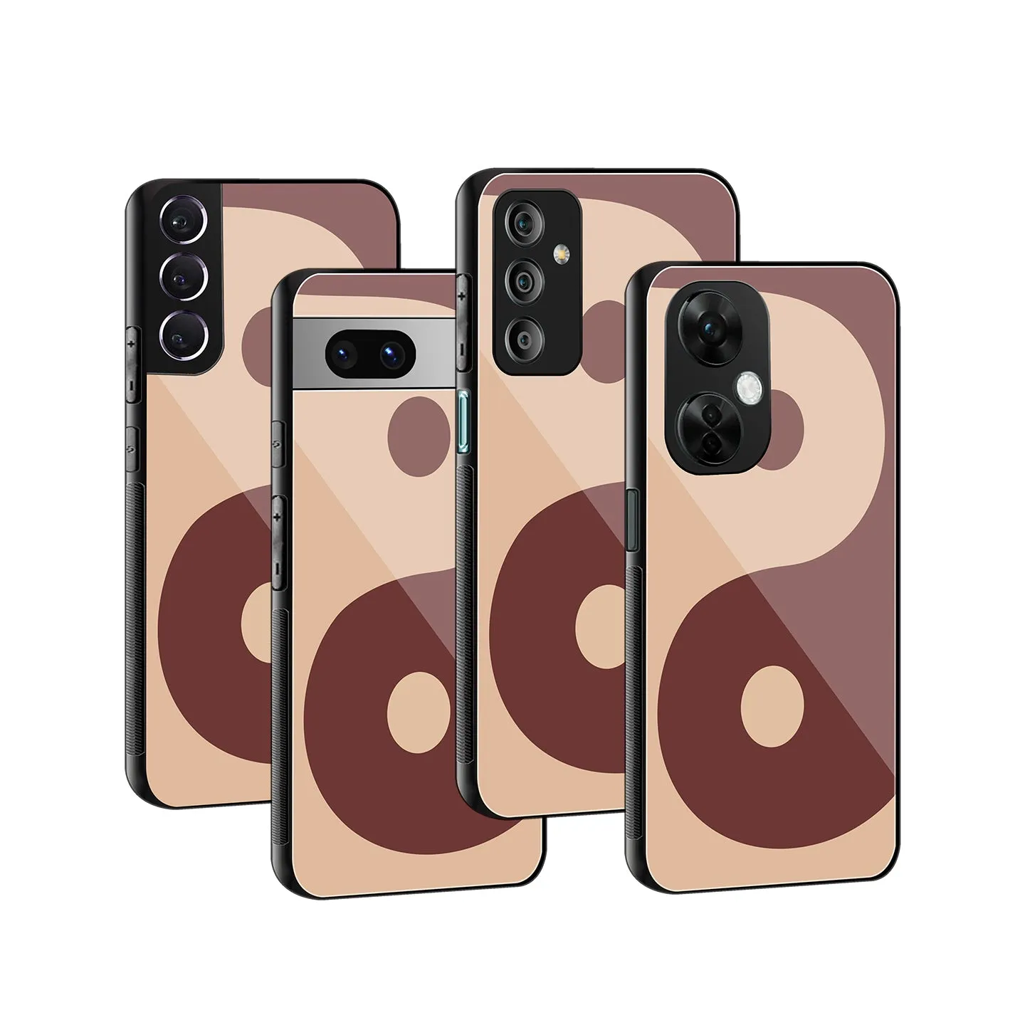 Yin Yang Brown Phone Cover | Glass Case