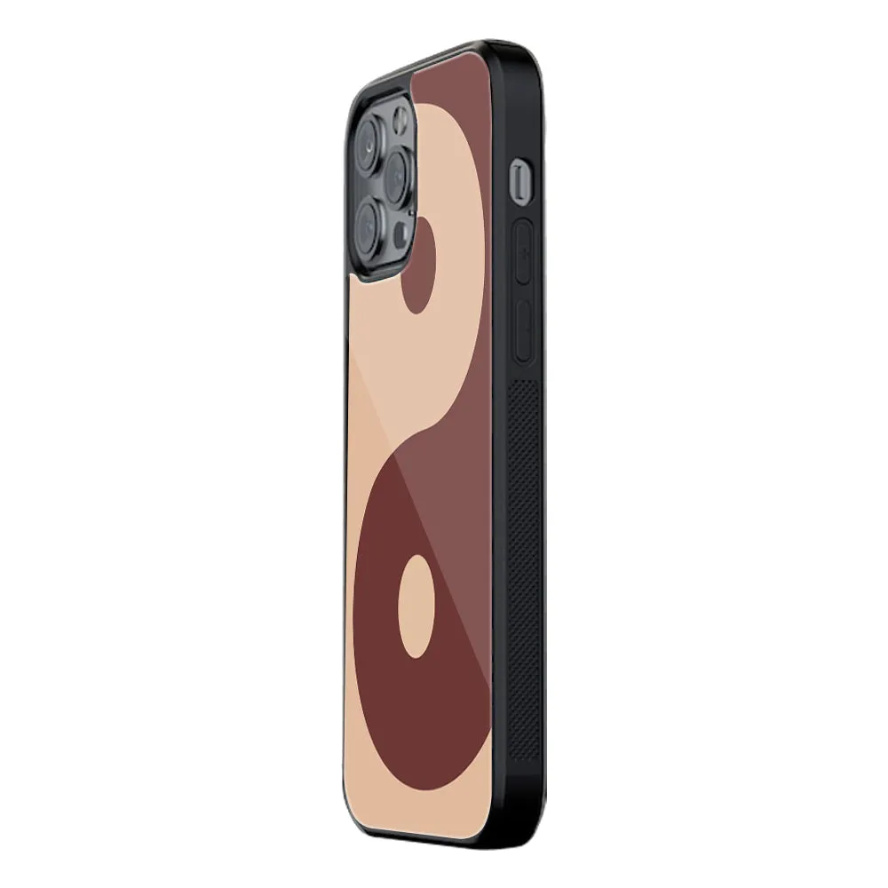 Yin Yang Brown Phone Cover | Glass Case