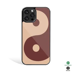 Yin Yang Brown Phone Cover | Glass Case